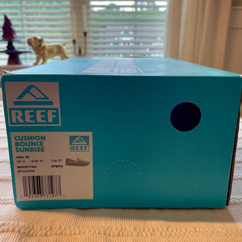 Reef White and Tan Slip-On Shoes